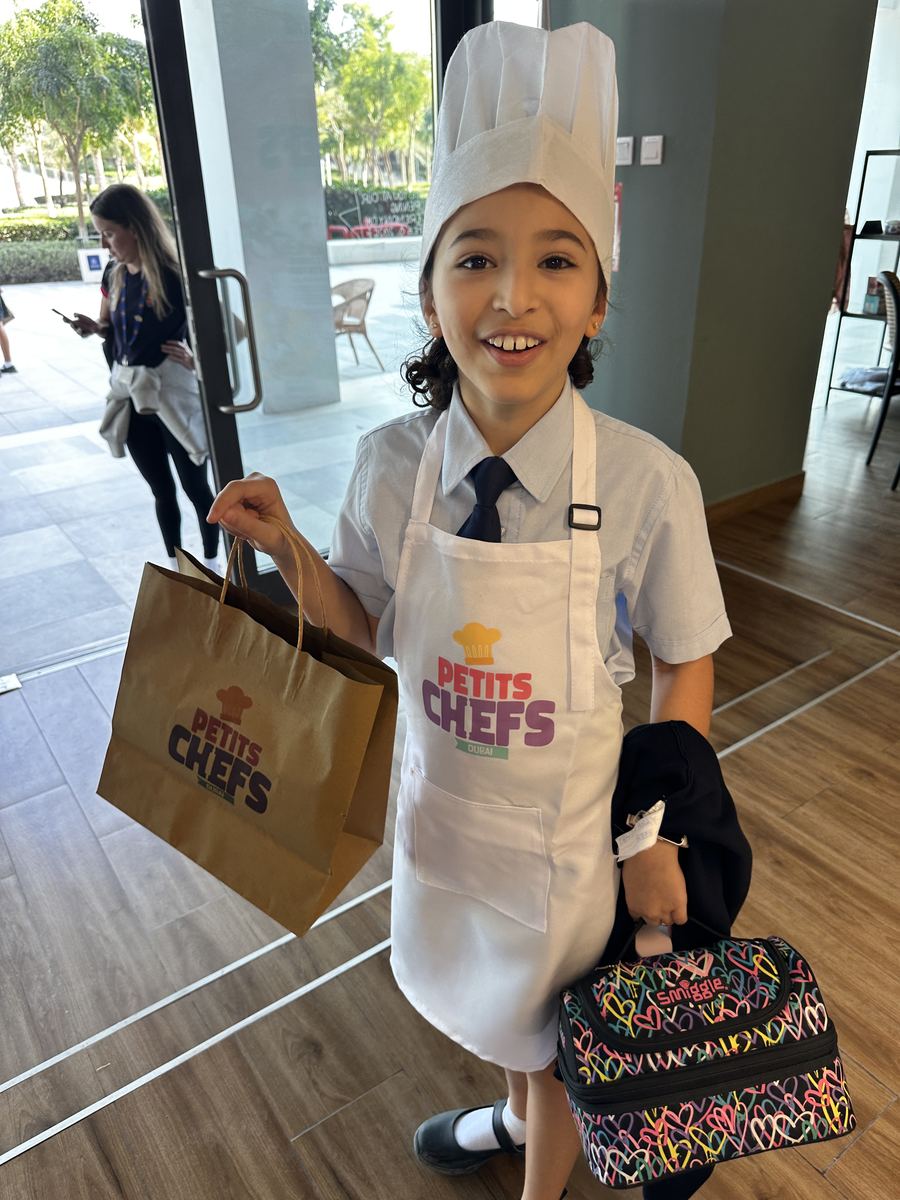Young chef, proud moment